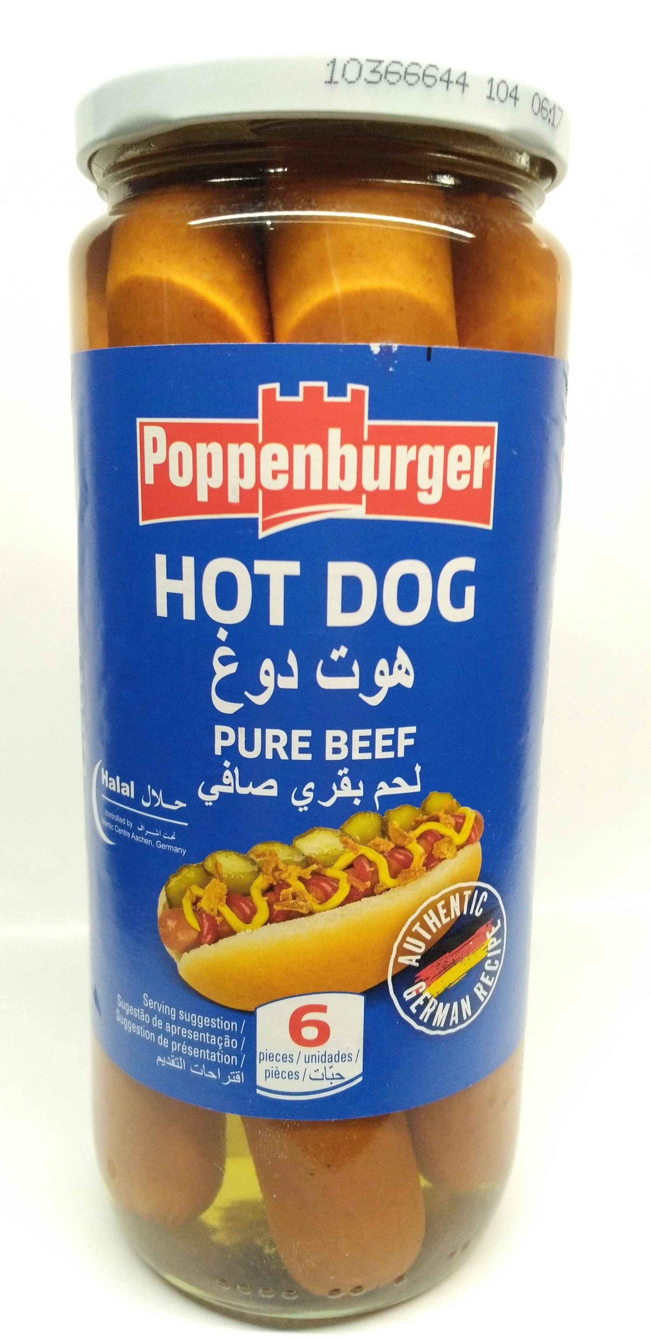 Poppenburger Hot Dog Pure Beef - نتاج - en